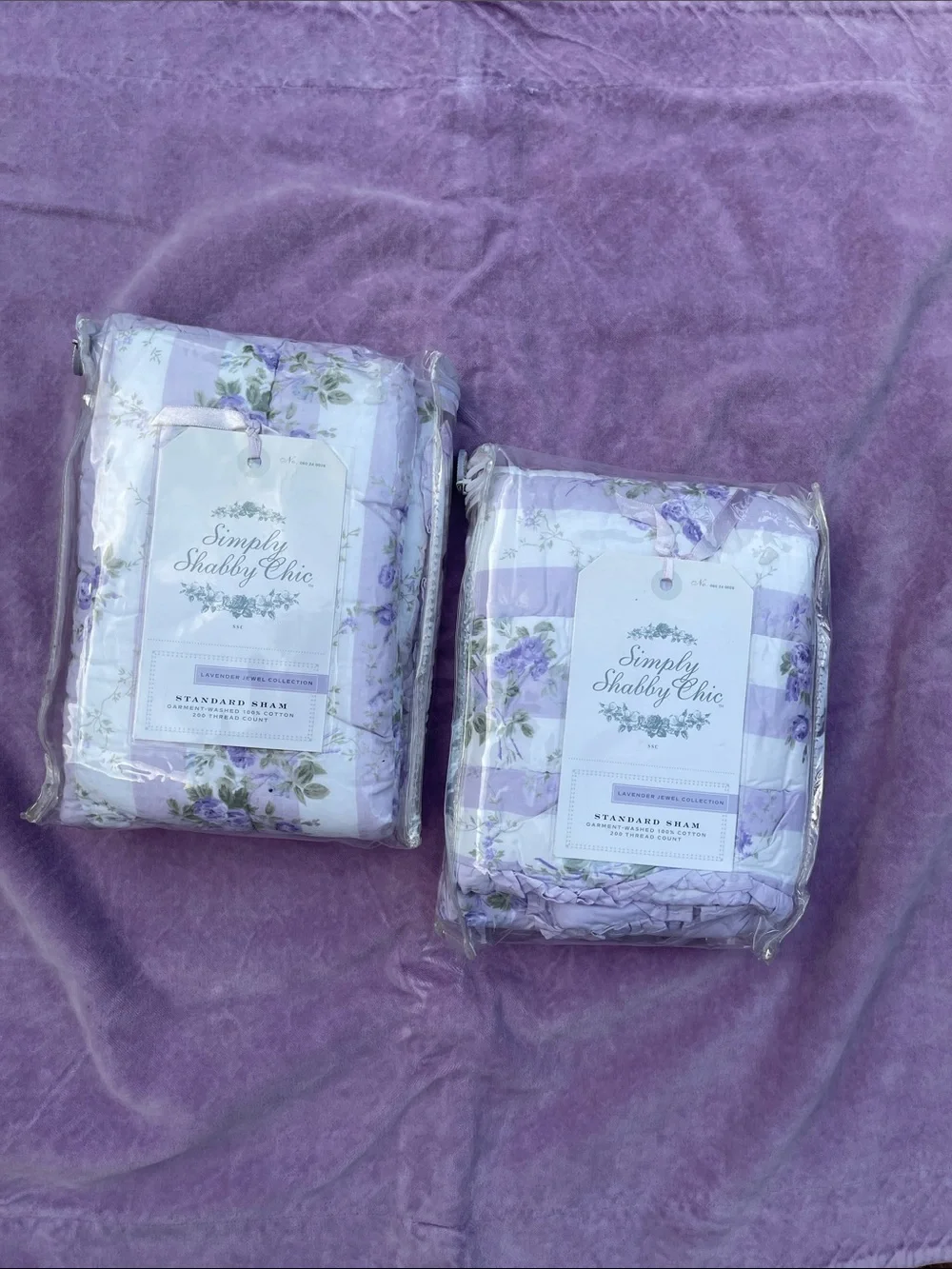 Simply, Shabby Chic lavender jewel collection standard sham set